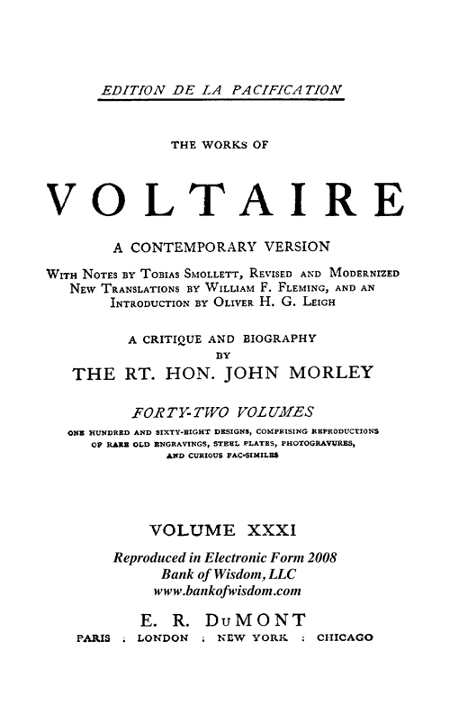 The Works Of Voltaire - Set 7 - Vol. 31 - Vol. 32